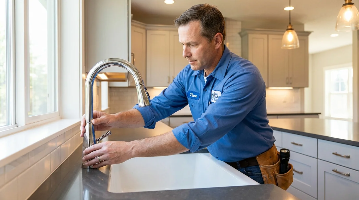 Kitchen faucet installation by Johns Plumbing LLC in Doylestown