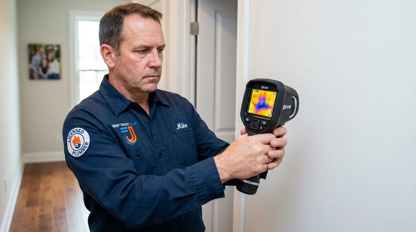 Thermal imaging leak detection by Johns Plumbing LLC in Doylestown